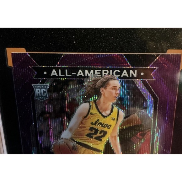 2024-25 Panini Prizm Draft All-American #23 Caitlin Clark RC Purple Wave SGC 9.5 - Picture 4 of 8